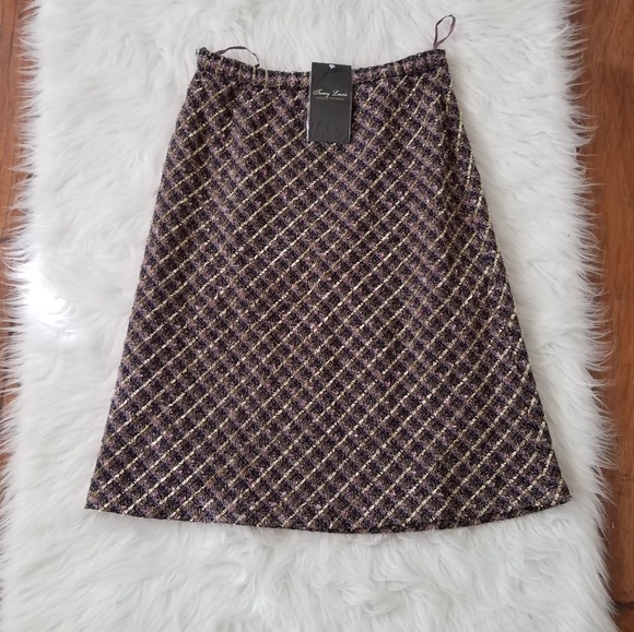 Terry Lewis Classic Luxuries Dresses & Skirts - NWT Terry Lewis Classic Luxuries Tweed Midi Skirt